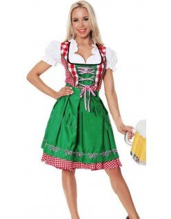 Seksikäs Heidi Oktoberfest Asu Sisäkkö Asu Vihreä