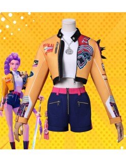 Deluxe Kpop Demon Hunters Rumi Asu Aikuisille ja Lapsille K-Pop Demon Hunters Asut Rumi Peruukki