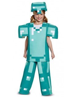 Lasten Prestige Minecraft Timanttihaarniska Asu Tytöille Armor Naamiaisasu Rooliasu