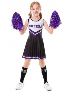 Lasten Cheerleader Naamiaisasu Musta