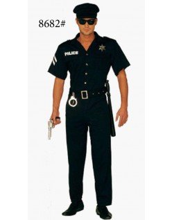 Deluxe musta viileä poliisi univormut