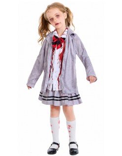 Tytöille Koulutyttö Asu Kauhu Vampyyri Zombie Asu Lapsille