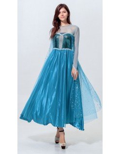 Paljetti Frozen Prinsessa Elsa Mekko Aikuisille