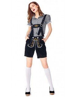 Baijerilaiseen Oktoberfest Lederhosen Asut Naisille Tirolilaisasu Musta Musta
