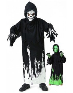Fluoresoiva Halloween Luuranko Asu Lapsille Naamiaisasu