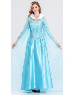 Mesh Sininen Frozen Prinsessa Elsa Mekko