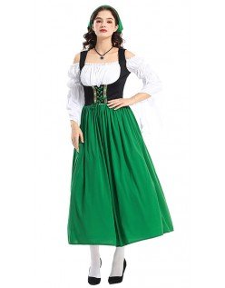 Miss Swiss Oktoberfest Asu Naiselle Vihreä Tirolilaismekko Pitkä Sisäkkö Asu
