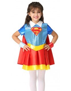 Tytöt Supergirl Asu Lapselle Supersankari Asut