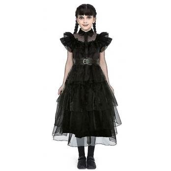 Lapsille Wednesday Addams Asu Prinsessa Mekko Karnevaali Juhlapuvut